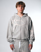 ONYX ZIP HOODIE - GREY MELANGE