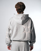 ONYX ZIP HOODIE - GREY MELANGE