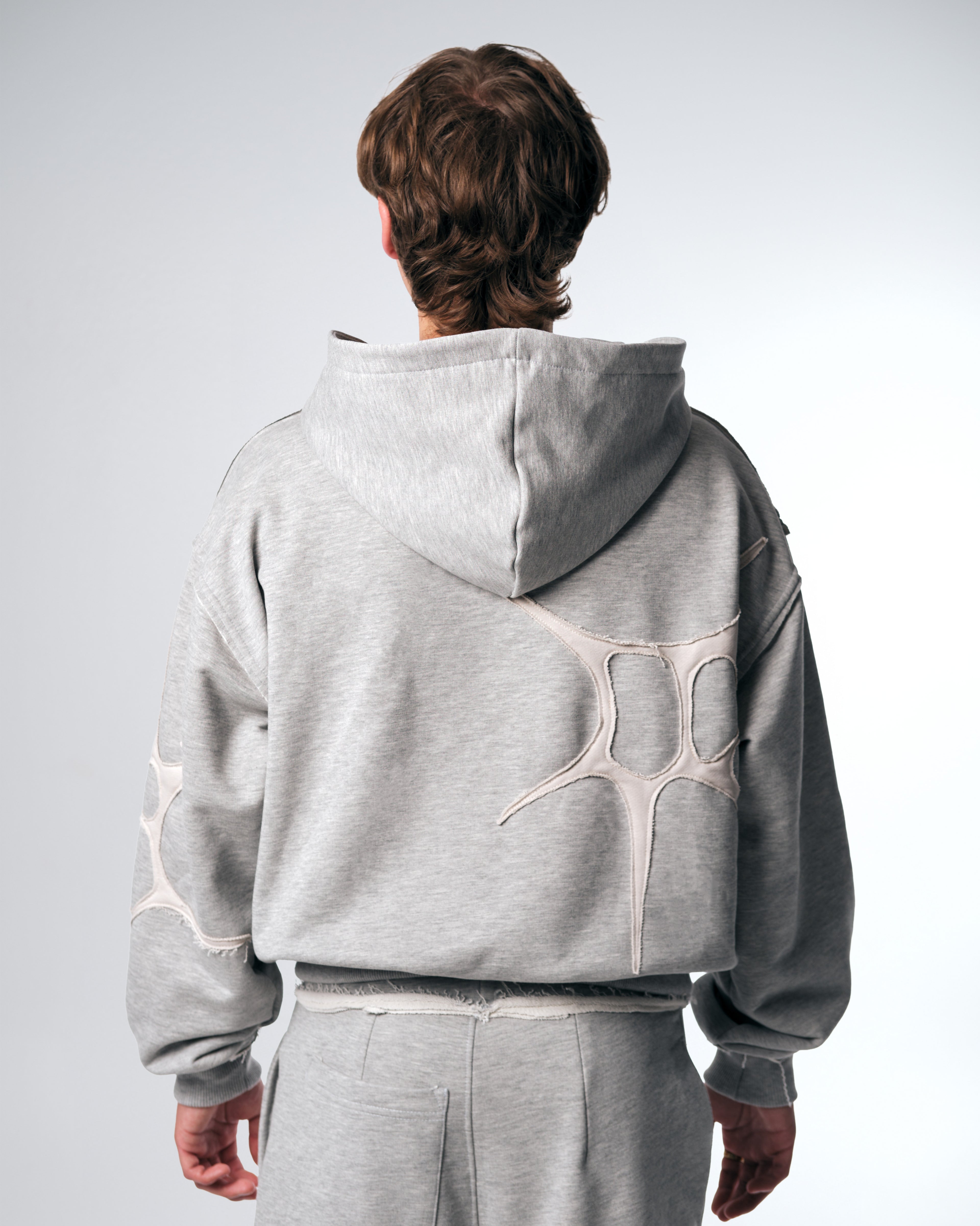 ONYX ZIP HOODIE - GREY MELANGE