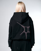ONYX ZIP HOODIE - BLACK