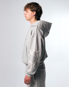 ONYX ZIP HOODIE - GREY MELANGE