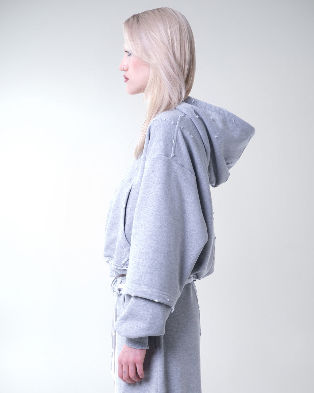 NOCTRA HOODIE - GREY MELANGE