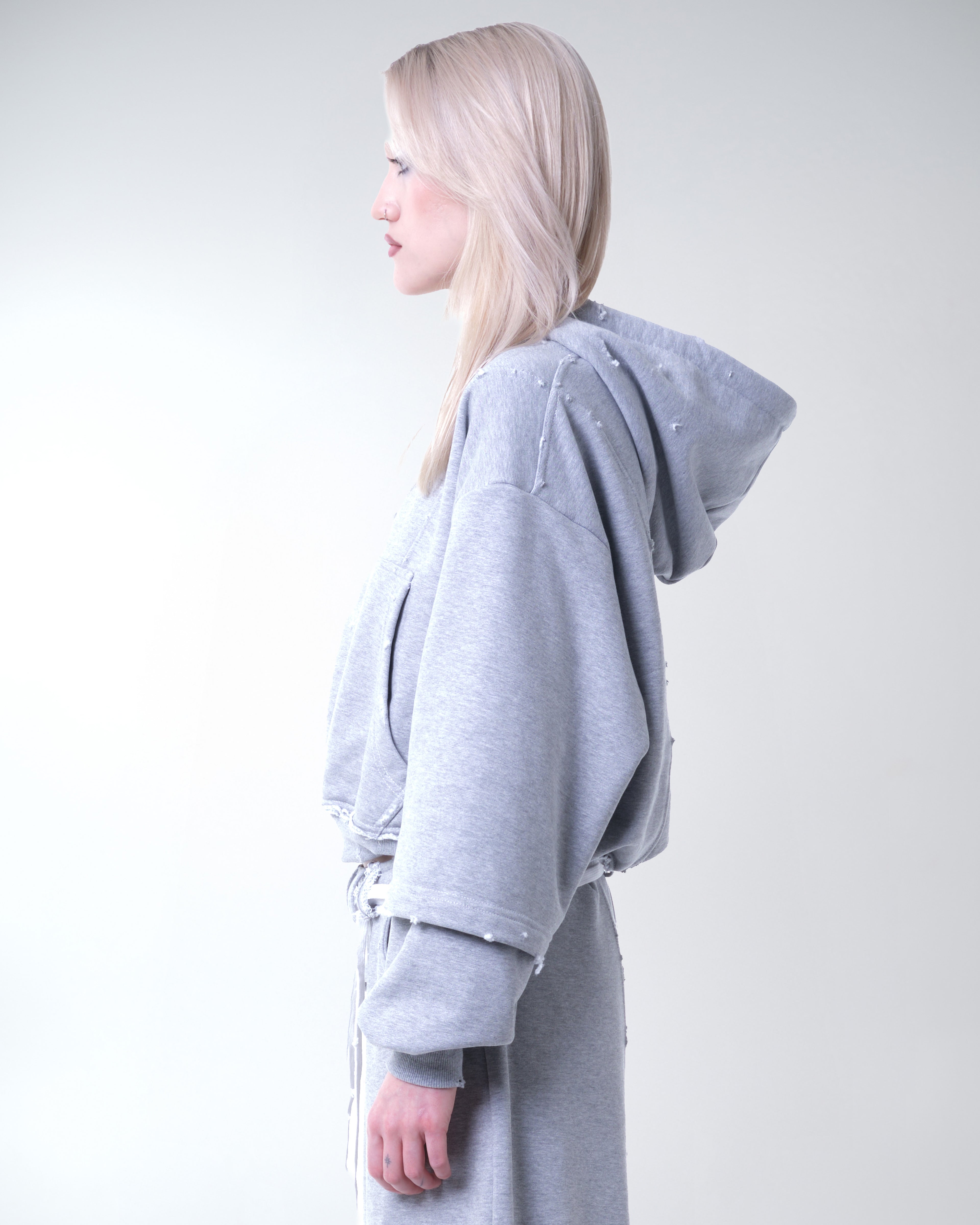 NOCTRA HOODIE - GREY MELANGE