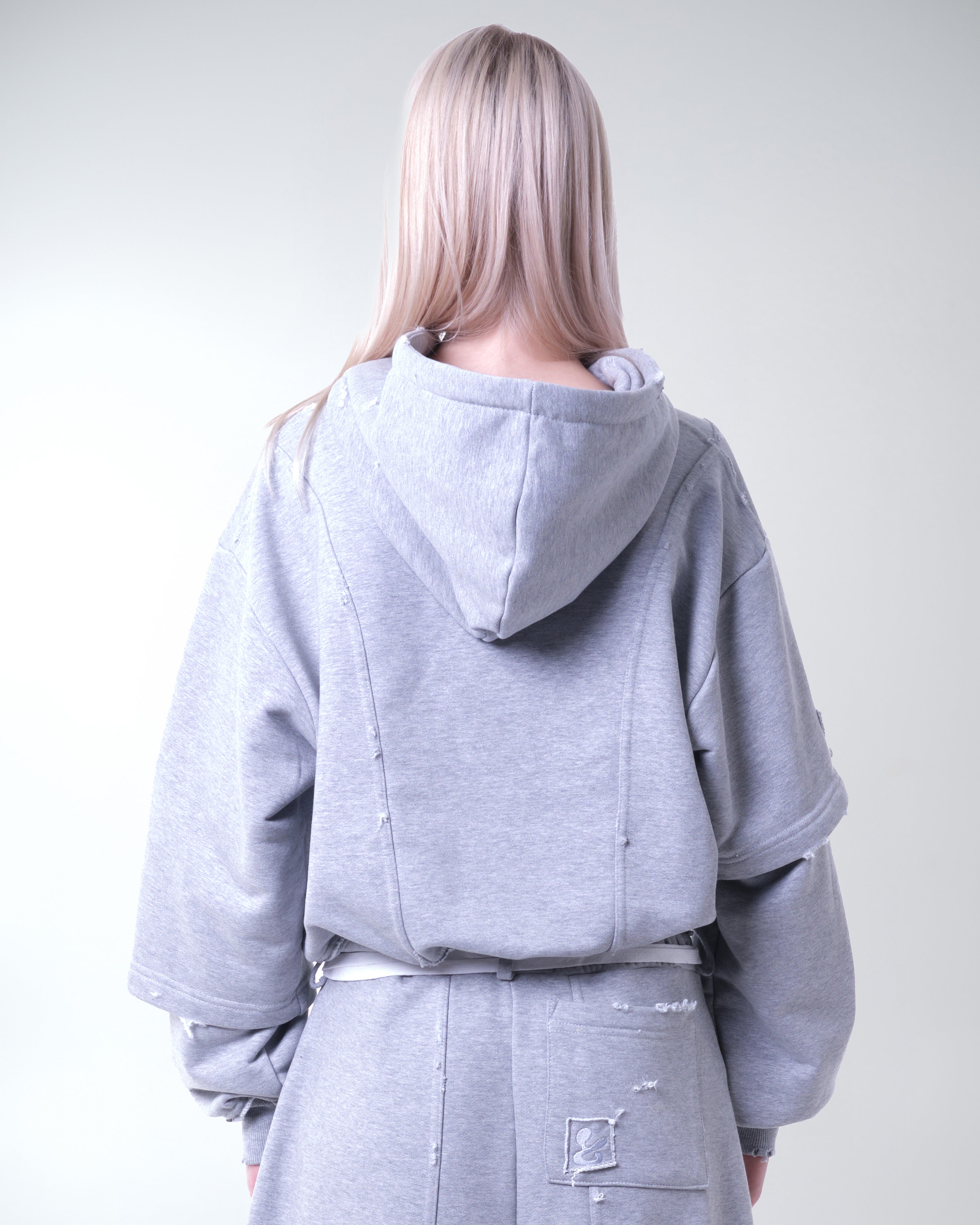 NOCTRA HOODIE - GREY MELANGE